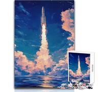 Oltre l'orizzonte︰ Puzzle Rocket to The Stars 1000 pezzi Gioco divertente per lo sviluppo cognitivo Regalo speciale per una celebrazione premurosa Dimensioni 38x52cm