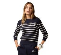 Oltre: Maglia a Righe con Scritta Gioiello Blu. L Stagione Autunno Inverno 2025