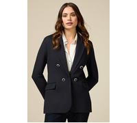Oltre Milano-stitch Blazer With Jewel Buttons Blue Taglia: 44 | Outlet | Donna | Blu