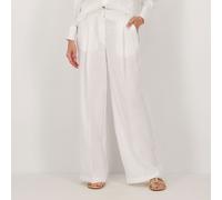 Oltre Pantaloni palazzo in lino con fodera e tasche laterali