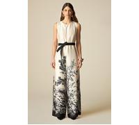 Oltre Patterned Satin Jumpsuit White Taglia: 40 | Outlet | Donna | Bianco