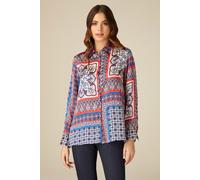 Oltre Patterned Satin Shirt Red Taglia: 46 | Outlet | Donna | Rosso