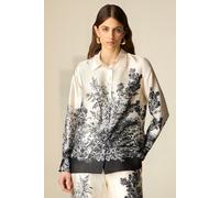 Oltre Patterned Satin Shirt White Taglia: 40 | Magliette intime Outlet | Donna | Bianco