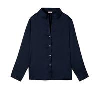 Oltre - Satin Shirt - - Blouses & Shirts - Donna - Blu - L