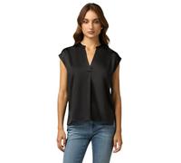 Oltre: T-Shirt bimaterica con Scollo a V Nero. L Stagione Autunno Inverno 2024