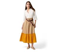 Oltre: Vestito Lungo Colour Block Arancione. 44 Stagione Primavera Estate 2025.