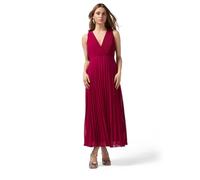 Oltre: Vestito Lungo Plissé con Rouche Fucsia. L Stagione Primavera Estate 2025.