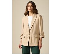 Oltre Viscose Twill Blazer Natural Taglia: 52 | Outlet | Donna |