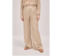 Oltre Wide Leg Linen Blend Trousers Natural Taglia: 46 | Outlet | Donna | Bianco