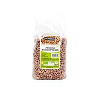 Oltresole, Fagioli Borlotti Biologici 1 Kg, Legumi Secchi Bio da Coltivazione Controllata, Ideali per Insalate, Zuppe, Minestre e Contorni, Confezione Ideale per Famiglie
