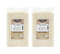 Oltresole - Riso Arborio Artigianale Italiano, Riso a Chicco Grosso e Ricco di Amido, Adatto per Minestre, Risotti e Insalate di riso, Confezione da 2 Pacchi da 1 Kg Sottovuoto