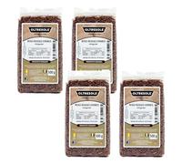 Oltresole - Riso Rosso Ermes Integrale Artigianale Italiano - riso non raffinato ad alta quantità di fibre, adatto per insalate di riso creative, confezione da 4 Pacchi da 500 g sottovuoto