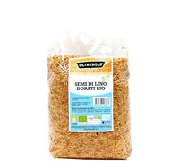 Oltresole, Semi Biologici di Lino Dorati 1 kg, Semi Oleosi Crudi, Interi e Chiari, Ricchi di Minerali e Fibre, Fonte di Omega 3 e Antiossidanti, 100% Naturali, Confezione Ideale per Famiglie