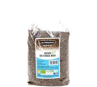 Oltresole, Semi di Chia Biologici 1 Kg, Superfood Ricco di Proteine e Fibre, Senza Additivi, Ideali per Muesli, Insalate e Prodotti da Forno, Confezione Ideale per Famiglie