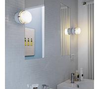 Oluce Applique a LED Fresnel, grigio, alluminio, vetro, 2.700 K Oluce