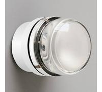 Oluce Fresnel - Applique con lente in vetro IP44, bianco Oluce