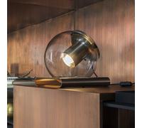 Oluce lampada da tavolo The Globe, color oro/bronzo, vetro Oluce