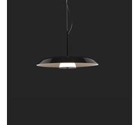 Oluce Lampada LED a sospensione Iride, Ø 55 cm, nero, metallo, vetro Oluce