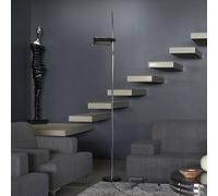 Oluce Piantana LED Colombo, nero/cromo, metallo Oluce