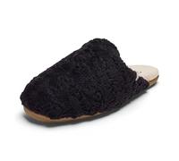 OLUKAI Hale Mule, pantofole da donna senza lacci, in vero shearling con fodera in pile, suola antiscivolo per interni ed esterni, carine e ultra morbide, Roccia lavica/Tapa, 42 EU