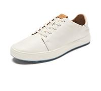 OLUKAI Wailea - Scarpe da golf da donna, senza punte, in morbida pelle pieno fiore e plantare sagomato, impermeabili e resistenti alle macchie, bianco/bianco, 38 EU