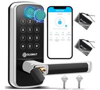 OLUMAT Smart Lock con maniglia: serratura per porta d'ingresso senza chiave Wi-Fi - Serrature intelligenti per porta d'ingresso - Serratura biometrica con impronte digitali - Serratura intelligente