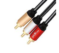 Oluote 3RCA Maschio a 3RCA Maschio Cavo, Connettore Placcato in Oro 24K, Cavo Audio e Video Stereo RCA, per DVD/VCR/HD-TV ecc (5)