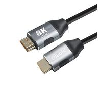 Oluote Cavo HDMI 2.1 8K, Cavi DisplayPort 1.4 Supporta 8K@60 HZ, 4K@120 HZ, 4320p ad Alta Velocità 48 Gbps Compatibile con Cavo HDMI 3D per PS5, PS4, Roku TV, HDTV, Blu-ray (2M)
