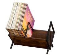 Oluote Supporto per Dischi in Vinile, 80-100 LP Organizzatore di Dischi in Metallo Porta Vinile Scaffale, per Album, Riviste, Libri e Fascicoli