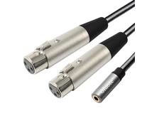 Oluote TRS da 3.5mm Jack Femmina Stereo a 2XLR Femmina Cavo, Splitter A Y Adattatore Cavo, Adattatore per Microfono (3m)