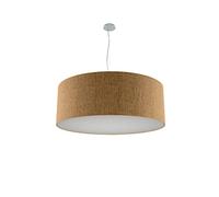 OLUX ILLUMINAZIONE - Lampadario Soggiorno Moderno in Tessuto, Lampadario a Sospensione Ideale per Salotto e tutte le stanze della Tua Casa, Perfetto per Led,Made in Italy(Mod.Roary-Juta scuro-90cm)