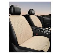 OLVESXC Coprisedile Auto Set Universale Semi-chiuso In Tre Pezzi Cuscino Per Sedile Stagionale Antiscivolo Senza Lacci Specializzato In Cotone E Lino Schienale(1-beige)