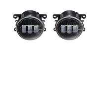 OLVESXC Fari Fendinebbia Per Nissan Per Note Per Pathfinder Per Xterra Per Frontier Per Elgrand Angel Eye Fendinebbia LED Lente Lampada Guida DRL(Red and Yellow)