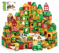 Olvy Blocs Magnetici Costruzioni Giocattolo | 80 Pezzi | Tema Fattoria | Per Bambini da 3 Anni | Plastica ABS Sicura | Costruzioni Magnetiche Montessori Bambini