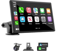Olvy CarPlay Display - Box CarPlay & Android Auto Wireless, Display CarPlay Wireless da 7 pollici, Sistema Multimediale Auto, Monitor CarPlay, Display Android Auto con Telecamera Posteriore