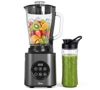 Olvy Frullatore Smoothie Maker 1500ml Vetro To-Go 1000W 9 Velocità Display-Grey