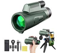 Olycism 12 X 50 Monoculare Telescope Cannocchiale Prisma BAK4 Multi-rivestito Treppiede Supporto per smartphone Impermeabile Monocolo Professionale l'osservazione Degli uccelli Escursioni Caccia