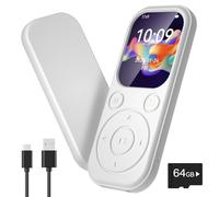Olycism 64GB Lettore MP3 Bluetooth 2,01 Pollicicon Lettore MP3 Portatile Schermo ultra hd Suono HiFi Batteria da 300mAh Radio FM Registrazione Vocale E Books per Viaggi Sportivi