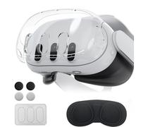 Olycism Custodia Protettiva per Meta Quest 3 Shell Protettiva per Oculus Quest 3 Accessori con Custodia VR Controller Grips Caps Copriobiettivo Pellicola Temperata