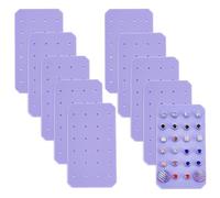 OLYCRAFT 10 organizer per orecchini in acrilico portatile, 24 fori, in acrilico, viola, 9 x 5 cm, supporto per orecchini a perno da appendere, organizer per gioielli da viaggio, per orecchini, borchie