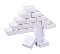 OLYCRAFT 100Pcs Mini Scatole di cartone 5.5x5.5x2.5cm Scatole regalo di cartone bianco Gioielli Kraft Box Piccole scatole ondulate Mailer Mini scatole per l'imballaggio di regali Piccoli oggetti