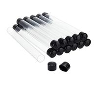 OLYCRAFT 12 Set Tubi Rigidi Trasparenti 31cm di Lunghezza Tubi Rotondi In Plastica con Tappo Diametro Interno di 2.9cm Tubo di Stoccaggio Trasparente per Bastoncini di Incenso Perline Bottoni Spille