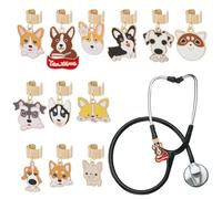 OLYCRAFT 12pz Ciondolo A Forma di Stetoscopio A Forma di Cani In Lega Da 26-36mm con Ciondolo con Targhetta Identificativa per Stetoscopio Shiba Accessorio per Medico Infermiere Assistente Medico