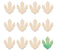 OLYCRAFT 12Pz. Impronte di zampe di dinosauro in legno 9x7,5x0,3cm Ritagli di legno grezzo non finiti Forma di artiglio naturale per progetti di bricolage domestico Decorazione artigianale