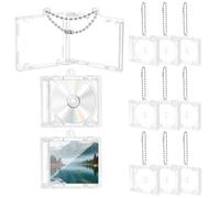 OLYCRAFT 12pz Portachiavi Mini CD Custodie per Mini CD Album Trasparenti in Plastica per DVD Portachiavi Porta CDs Personalizzabile per Zaino Fai Da Te Decorazione Da Appendere Foto Ricordi