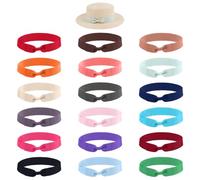 OLYCRAFT 18pz Fasce elastiche per cappelli da cowboy Banda larga per cappello panama Fasce per Cappelli Elastiche In Finta per Donne e Uomini Accessori per Copricapi Da Cowboy Panama Western