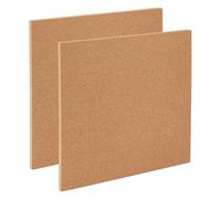 OLYCRAFT 2 pz Bacheche Quadrate Da 30x30cm Non Autoadesive In Legno di Sughero Spesse 1cm In Fogli di Legno Quadrati con Messaggi Decorative per La Decorazione Murale per Feste e Bricolage