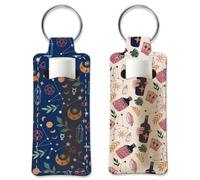 OLYCRAFT 2 pz. Portachiavi Porta Rossetto Portachiavi Magico per Balsamo per Labbra Elastico Tessuto per Immersioni Portachiavi per Rossetto Portachiavi Portatile per Rossetto Astrologia Manicotto