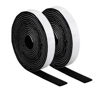OLYCRAFT 2 rotolo 10m Strisce di Feltro con Supporto Adesivo Larghezza 2.5cm Striscia di Feltro Autoadesiva Nera Striscia di Protezione per Pavimenti Mobili Antigraffio Sigillatura Porte Finestre