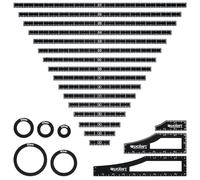 OLYCRAFT 2 set (24pz) Marcatori di Punti Obiettivo Righello Acrilico Set di Marcatori Rotondi per Obiettivi Righello di misurazione per giochi di guerra per Giochi Da Tavolo Wargames - 24 dimensioni